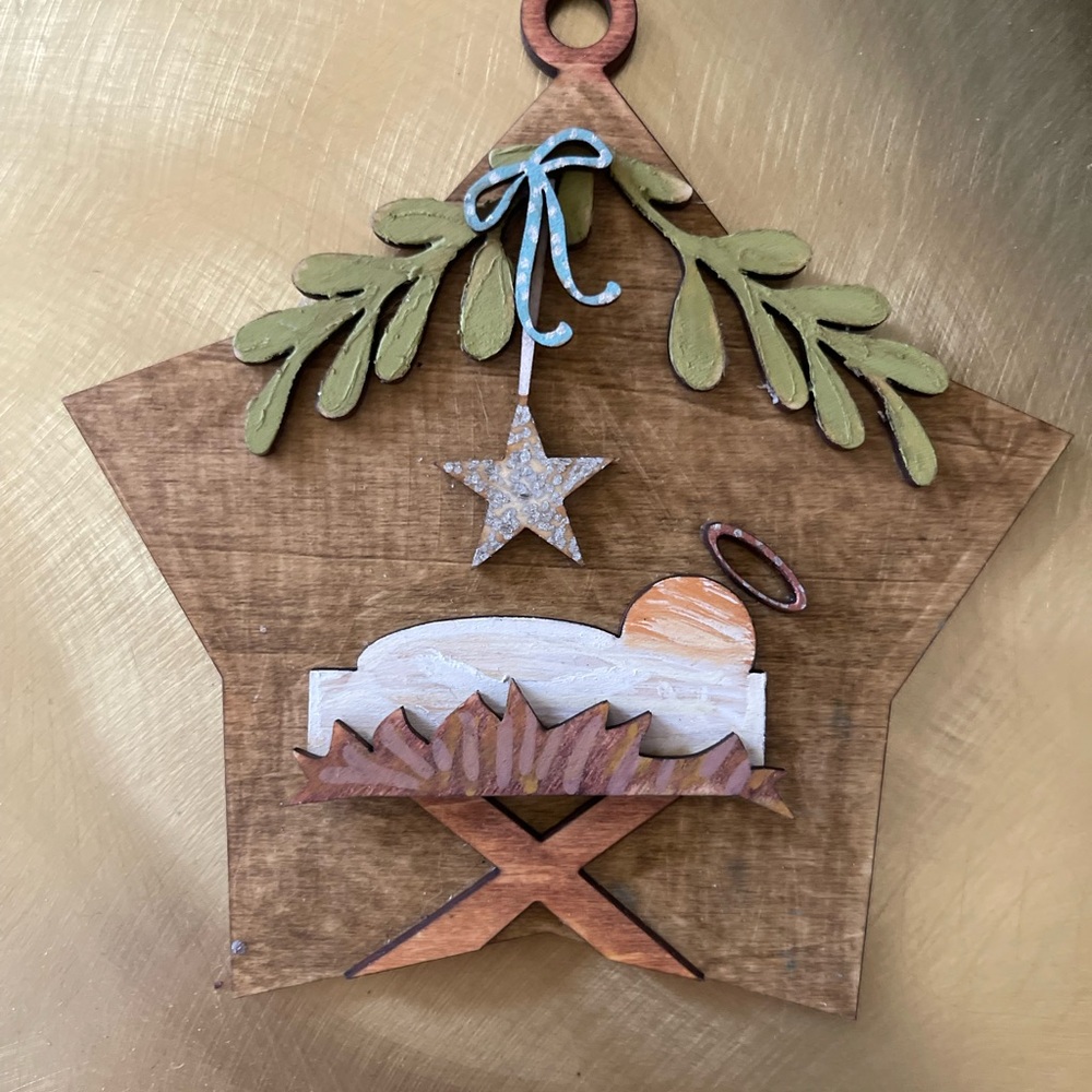 Hand made and painted Christmas ornaments